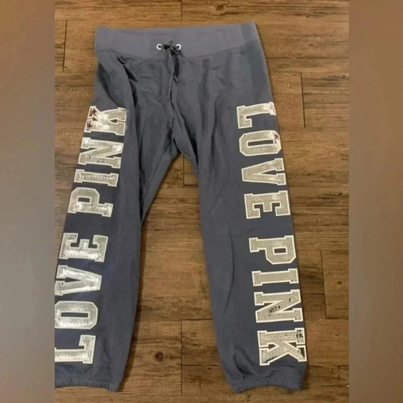 PINK VS HTF RARE BLING SWEATSHIRT/ JOGGERS OUTFIT SET S/M - Picture 10 of 12